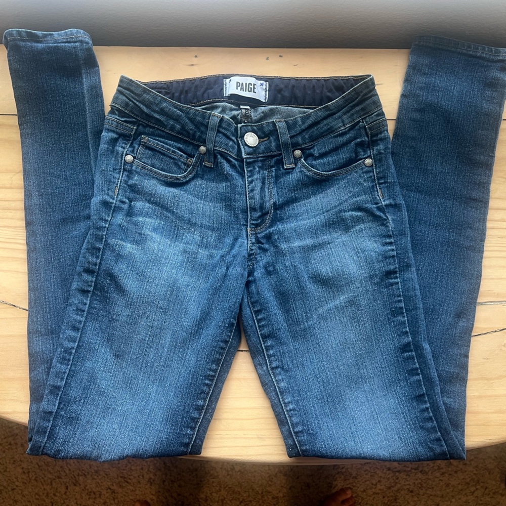 PAIGE Dark Blue Skinny Jeans
